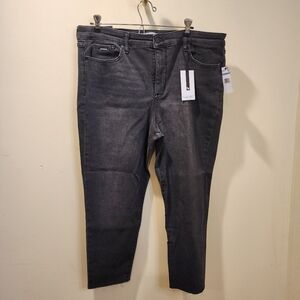 NINE WEST JEANS women's washed black high rise  jeans size 18